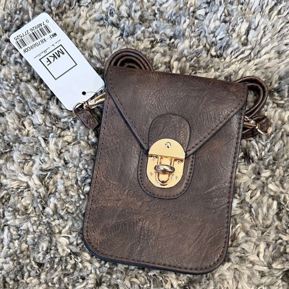New MKF Collection Havana Brown Vegan Crossbody Bag